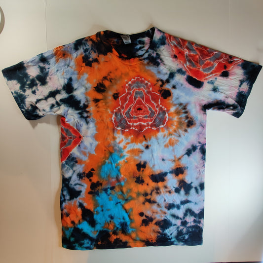 Medium Tie Dye Shirt "Triangle Mandala"